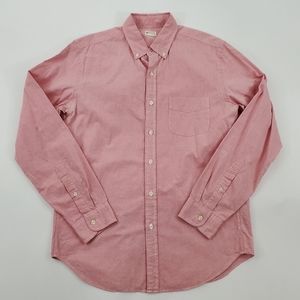 J. Crew Sunwashed Oxford Red Long Sleeved Shirt